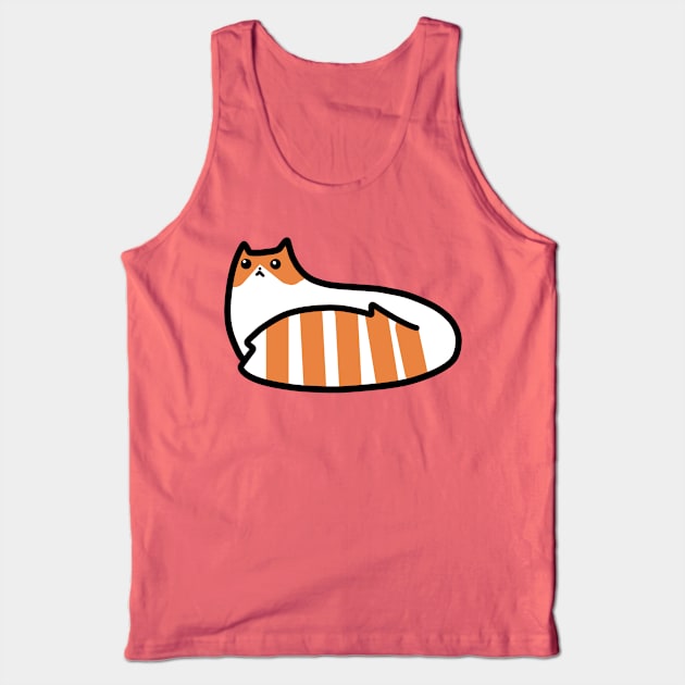 Striped Tail Kitty Tank Top by saradaboru